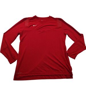 Nike Red Long Sleeve Dri-FIT Shirt